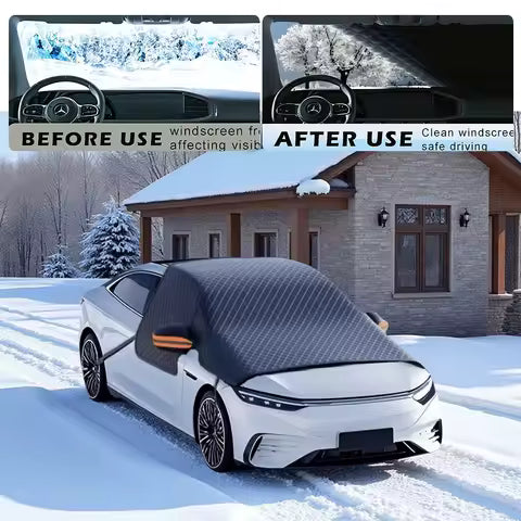 ProCarMode™ Magnetic & Fixed Strap Car Windshield Snow Cover